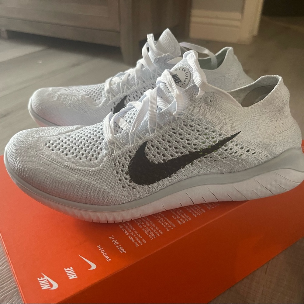 Nike Free RN Flyknit 2018 Women’s white platinum Sneakers